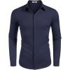 imageCOOFANDY Mens Dress Shirt Long Sleeve Button Down Shirts Business Casual Wrinkle Free Shirts with PocketBlue Purple