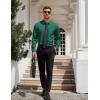 imageCOOFANDY Mens Dress Shirt Long Sleeve Button Down Shirts Business Casual Wrinkle Free Shirts with PocketBright Green