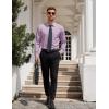 imageCOOFANDY Mens Dress Shirt Long Sleeve Button Down Shirts Business Casual Wrinkle Free Shirts with PocketLight Purple