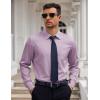 imageCOOFANDY Mens Dress Shirt Long Sleeve Button Down Shirts Business Casual Wrinkle Free Shirts with PocketLight Purple