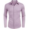 imageCOOFANDY Mens Dress Shirt Long Sleeve Button Down Shirts Business Casual Wrinkle Free Shirts with PocketLight Purple