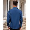 imageCOOFANDY Mens Dress Shirt Long Sleeve Button Down Shirts Business Casual Wrinkle Free Shirts with PocketNavy Blue