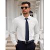 imageCOOFANDY Mens Dress Shirt Long Sleeve Button Down Shirts Business Casual Wrinkle Free Shirts with PocketWhite