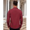 imageCOOFANDY Mens Dress Shirt Long Sleeve Button Down Shirts Business Casual Wrinkle Free Shirts with PocketWine Red