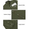 imageCOOFANDY Mens Dress Shirt Long Sleeve Casual Button Down Paisley Shirts Party Wedding Dress ShirtArmy