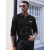 imageCOOFANDY Mens Dress Shirt Long Sleeve Casual Button Down Paisley Shirts Party Wedding Dress ShirtBlack