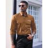 imageCOOFANDY Mens Dress Shirt Long Sleeve Casual Button Down Paisley Shirts Party Wedding Dress ShirtBrown