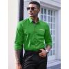 imageCOOFANDY Mens Dress Shirt Long Sleeve Casual Button Down Paisley Shirts Party Wedding Dress ShirtGreen