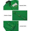 imageCOOFANDY Mens Dress Shirt Long Sleeve Casual Button Down Paisley Shirts Party Wedding Dress ShirtGreen