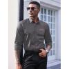 imageCOOFANDY Mens Dress Shirt Long Sleeve Casual Button Down Paisley Shirts Party Wedding Dress ShirtGrey