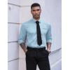 imageCOOFANDY Mens Dress Shirt Long Sleeve Casual Button Down Paisley Shirts Party Wedding Dress ShirtLight Blue
