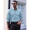 imageCOOFANDY Mens Dress Shirt Long Sleeve Casual Button Down Paisley Shirts Party Wedding Dress ShirtLight Blue