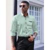 imageCOOFANDY Mens Dress Shirt Long Sleeve Casual Button Down Paisley Shirts Party Wedding Dress ShirtMint