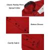 imageCOOFANDY Mens Dress Shirt Long Sleeve Casual Button Down Paisley Shirts Party Wedding Dress ShirtRed