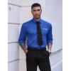 imageCOOFANDY Mens Dress Shirt Long Sleeve Casual Button Down Paisley Shirts Party Wedding Dress ShirtRoyal Blue