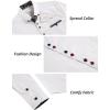 imageCOOFANDY Mens Dress Shirt Long Sleeve Casual Button Down Paisley Shirts Party Wedding Dress ShirtWhite