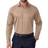 imageCOOFANDY Mens Dress Shirt Long Sleeve Wrinkle Free Formal Shirts Business Casual Button Down ShirtsKhaki