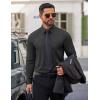 imageCOOFANDY Mens Dress Shirt Solid Long Sleeve Wrinkle Free Formal Shirt Business Button Down Shirts with PocketBlack