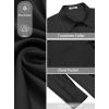 imageCOOFANDY Mens Dress Shirt Solid Long Sleeve Wrinkle Free Formal Shirt Business Button Down Shirts with PocketBlack
