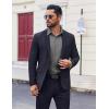 imageCOOFANDY Mens Dress Shirt Solid Long Sleeve Wrinkle Free Formal Shirt Business Button Down Shirts with PocketDark Grey