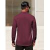 imageCOOFANDY Mens Dress Shirt Solid Long Sleeve Wrinkle Free Formal Shirt Business Button Down Shirts with PocketDark Red