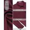 imageCOOFANDY Mens Dress Shirt Solid Long Sleeve Wrinkle Free Formal Shirt Business Button Down Shirts with PocketDark Red