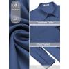 imageCOOFANDY Mens Dress Shirt Solid Long Sleeve Wrinkle Free Formal Shirt Business Button Down Shirts with PocketDenim Blue