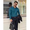 imageCOOFANDY Mens Dress Shirt Solid Long Sleeve Wrinkle Free Formal Shirt Business Button Down Shirts with PocketLake Blue