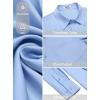 imageCOOFANDY Mens Dress Shirt Solid Long Sleeve Wrinkle Free Formal Shirt Business Button Down Shirts with PocketLight Blue