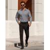 imageCOOFANDY Mens Dress Shirt Solid Long Sleeve Wrinkle Free Formal Shirt Business Button Down Shirts with PocketLight Grey