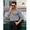 imageCOOFANDY Mens Dress Shirt Solid Long Sleeve Wrinkle Free Formal Shirt Business Button Down Shirts with PocketLight Grey