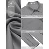 imageCOOFANDY Mens Dress Shirt Solid Long Sleeve Wrinkle Free Formal Shirt Business Button Down Shirts with PocketLight Grey