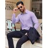 imageCOOFANDY Mens Dress Shirt Solid Long Sleeve Wrinkle Free Formal Shirt Business Button Down Shirts with PocketLight Purple