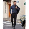 imageCOOFANDY Mens Dress Shirt Solid Long Sleeve Wrinkle Free Formal Shirt Business Button Down Shirts with PocketNavy Blue