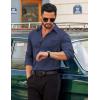 imageCOOFANDY Mens Dress Shirt Solid Long Sleeve Wrinkle Free Formal Shirt Business Button Down Shirts with PocketNavy Blue