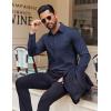 imageCOOFANDY Mens Dress Shirt Solid Long Sleeve Wrinkle Free Formal Shirt Business Button Down Shirts with PocketNavy Blue