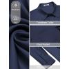 imageCOOFANDY Mens Dress Shirt Solid Long Sleeve Wrinkle Free Formal Shirt Business Button Down Shirts with PocketNavy Blue