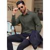 imageCOOFANDY Mens Dress Shirt Solid Long Sleeve Wrinkle Free Formal Shirt Business Button Down Shirts with PocketOlive Green