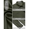 imageCOOFANDY Mens Dress Shirt Solid Long Sleeve Wrinkle Free Formal Shirt Business Button Down Shirts with PocketOlive Green