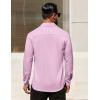 imageCOOFANDY Mens Dress Shirt Solid Long Sleeve Wrinkle Free Formal Shirt Business Button Down Shirts with PocketPink