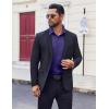 imageCOOFANDY Mens Dress Shirt Solid Long Sleeve Wrinkle Free Formal Shirt Business Button Down Shirts with PocketPurple