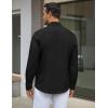 imageCOOFANDY Mens Dress Shirt Wrinkle Free Regular Fit Stretch Long Sleeve Button Down ShirtsBlack  White Print