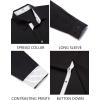 imageCOOFANDY Mens Dress Shirt Wrinkle Free Regular Fit Stretch Long Sleeve Button Down ShirtsBlack  White Print