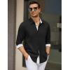 imageCOOFANDY Mens Dress Shirt Wrinkle Free Regular Fit Stretch Long Sleeve Button Down ShirtsBlack  White Print