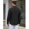 imageCOOFANDY Mens Dress Shirt Wrinkle Free Regular Fit Stretch Long Sleeve Button Down ShirtsBlack