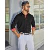 imageCOOFANDY Mens Dress Shirt Wrinkle Free Regular Fit Stretch Long Sleeve Button Down ShirtsBlack