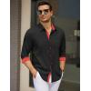 imageCOOFANDY Mens Dress Shirt Wrinkle Free Regular Fit Stretch Long Sleeve Button Down ShirtsBlack