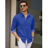 imageCOOFANDY Mens Dress Shirt Wrinkle Free Regular Fit Stretch Long Sleeve Button Down ShirtsBlue