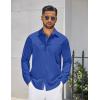 imageCOOFANDY Mens Dress Shirt Wrinkle Free Regular Fit Stretch Long Sleeve Button Down ShirtsBlue