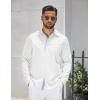 imageCOOFANDY Mens Dress Shirt Wrinkle Free Regular Fit Stretch Long Sleeve Button Down ShirtsCoconut Milk